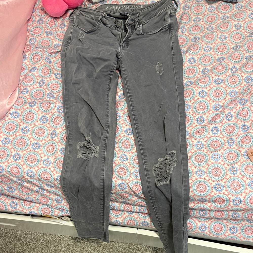 American Eagle Outfitters Gray Skinny Jeans